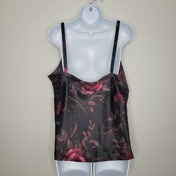 Vintage y2k grunge dark moody floral witchy going out party slip top size xl - Picture 2 of 5